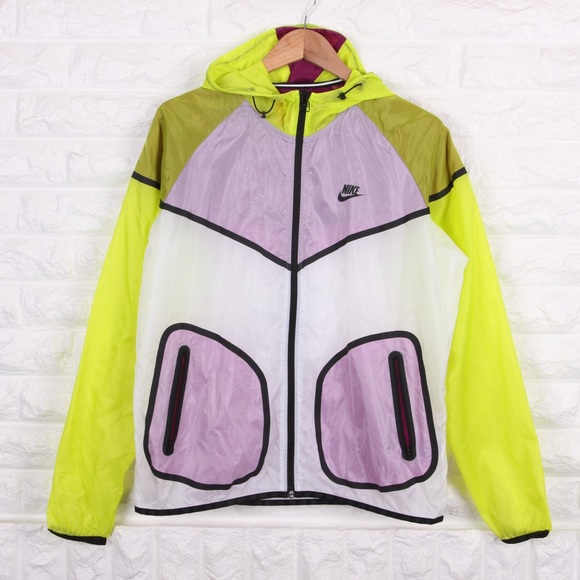 nike pink and yellow windbreaker